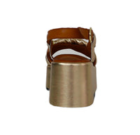 Thumbnail for CAFèNOIR sandali donna pelle zeppa cm.7 C1HN3004 L025 PLATINO CUOIO estate 2023
