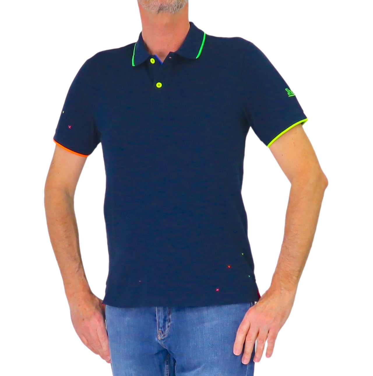 SHOCKLY polo uomo manica corta cotone stretch POLO CROSSES 4X5115 NIGHT BLU estate 2026