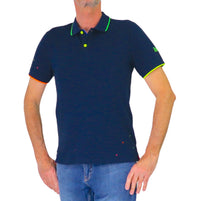 Thumbnail for SHOCKLY polo uomo manica corta cotone stretch POLO CROSSES 4X5115 NIGHT BLU estate 2026