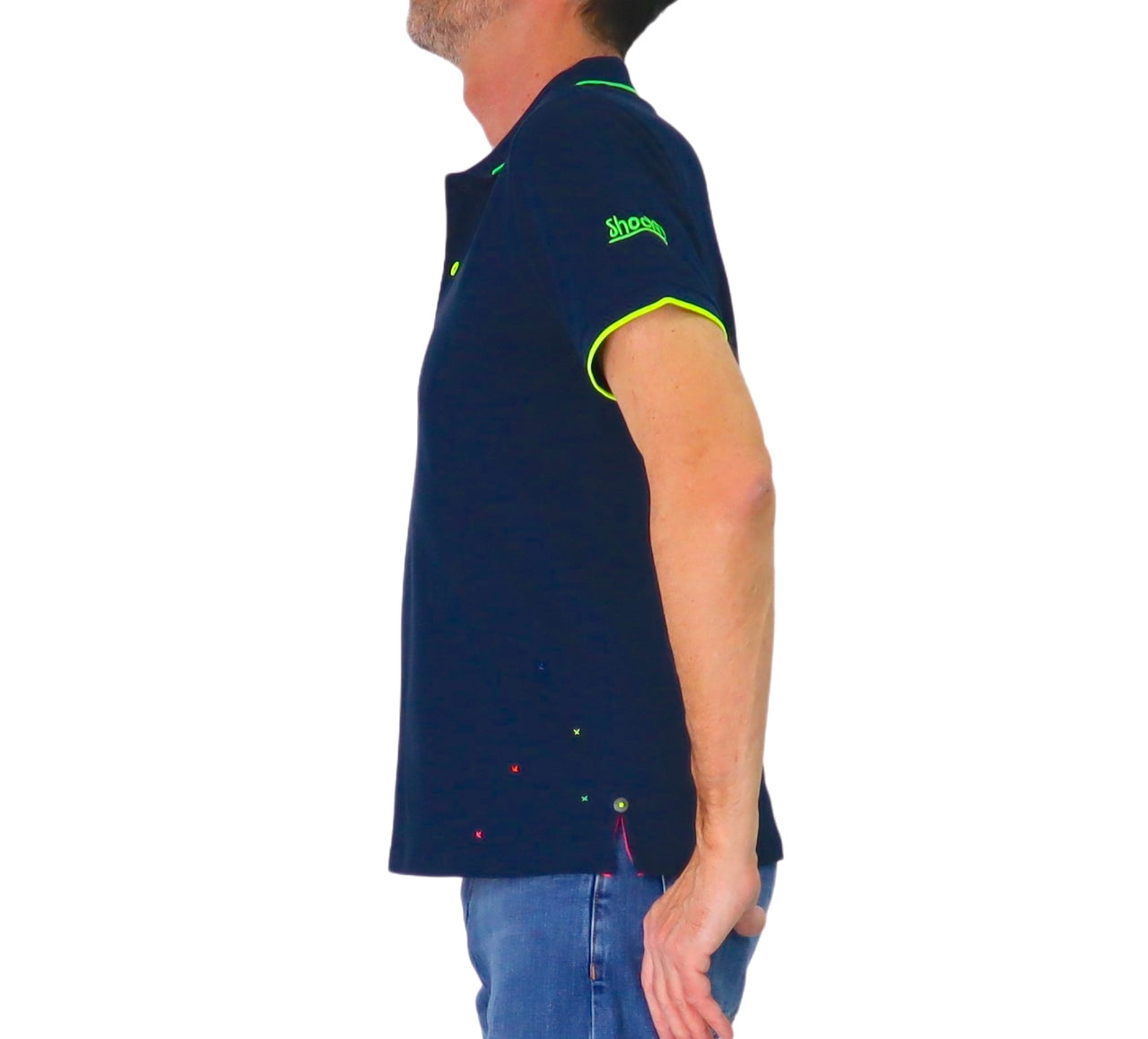 SHOCKLY polo uomo manica corta cotone stretch POLO CROSSES 4X5115 NIGHT BLU estate 2026