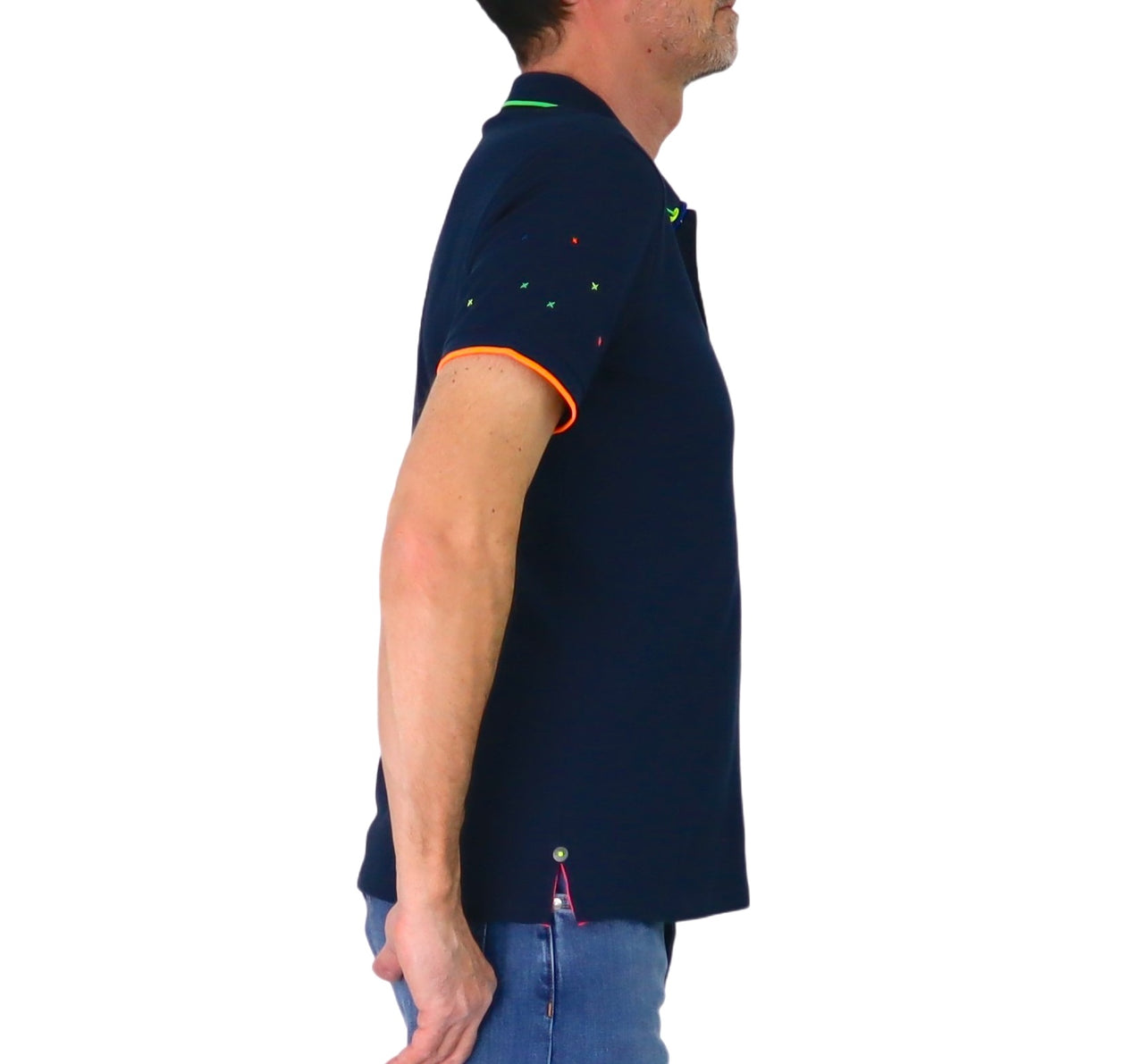 SHOCKLY polo uomo manica corta cotone stretch POLO CROSSES 4X5115 NIGHT BLU estate 2026