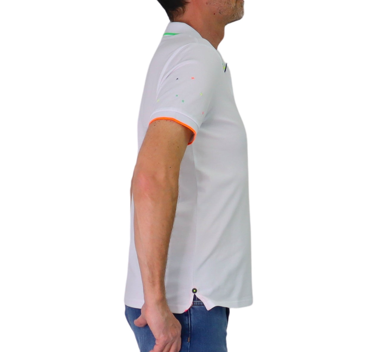 SHOCKLY polo uomo manica corta cotone stretch POLO CROSSES 4X5101 BIANCO estate 2026