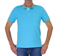 Thumbnail for SHOCKLY polo uomo manica corta cotone stretch POLO CALIFORNIA 4X5212 TURCHESE estate 2026