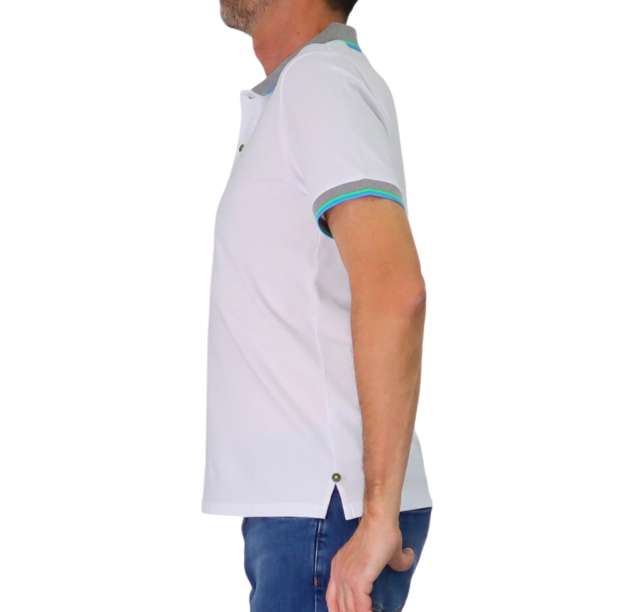 SHOCKLY polo uomo manica corta cotone stretch POLO CALIFORNIA 4X5201 BIANCO estate 2026