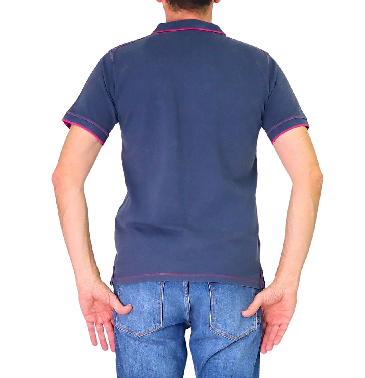 SHOCKLY polo uomo manica corta cotone stretch POLO VINTAGE 4X4014 NAVY BLU estate 2026