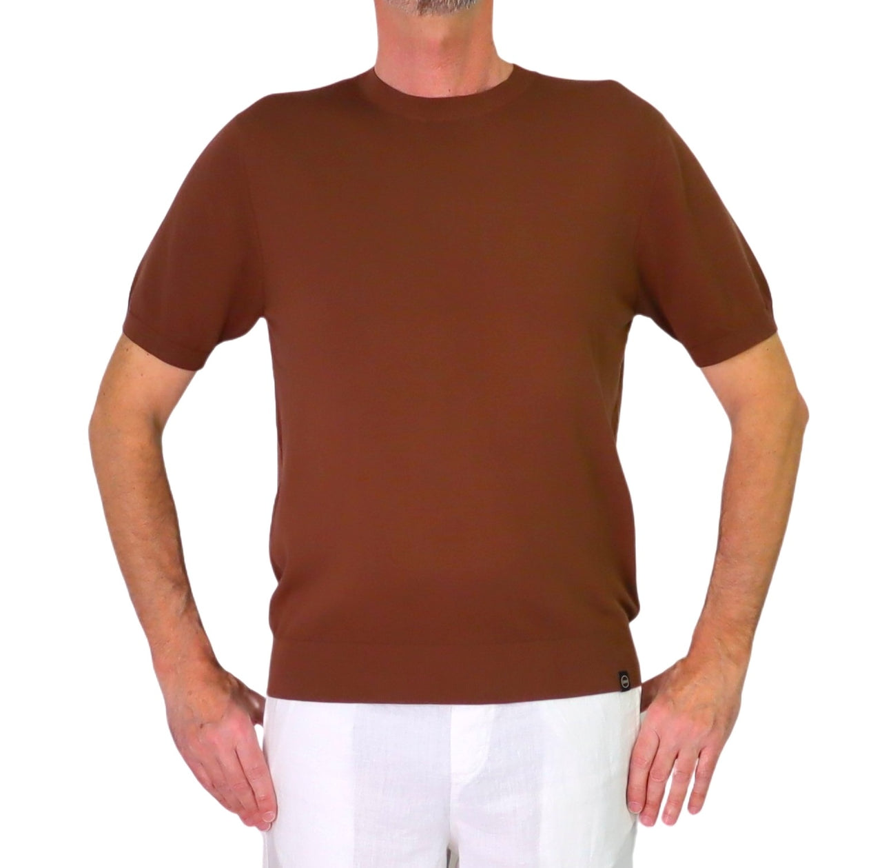 COLMAR t-shirt uomo maglia girocollo cotone ultra sottile 4407T 4ZG KINKY 768 MARRONE estate 2026