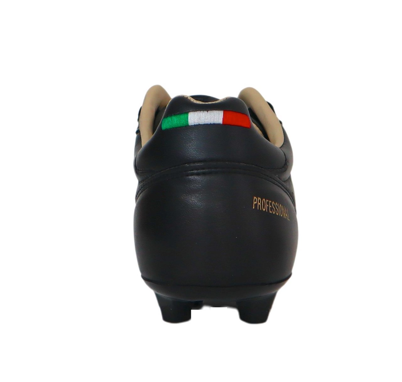 RYAL scarpe calcio artigianali made in Italy pelle PROFESSIONAL FG TECH NERO