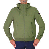 Thumbnail for PEUTEREY giubbino uomo cappuccio bomber nylon stretch UYAPO PEU574601192031 471 VERDE estate 2026