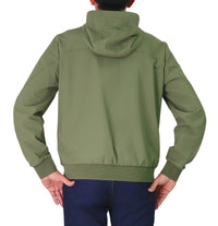 Thumbnail for PEUTEREY giubbino uomo cappuccio bomber nylon stretch UYAPO PEU574601192031 471 VERDE estate 2026