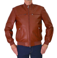 Thumbnail for PEUTEREY giubbino uomo bomber pelle coreana SANDS LEATHER PE 07 PEU541199011856 477 COGNAC estate 2026