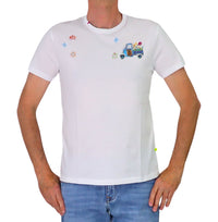 Thumbnail for SHOCKLY t-shirt uomo girocollo stampa ape cotone TS HAND APE 4T3001 BIANCO estate 2026