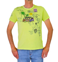 Thumbnail for SHOCKLY t-shirt uomo girocollo cotone TS HAND TRAVEL 4T3221 VERDE LIME estate 2026