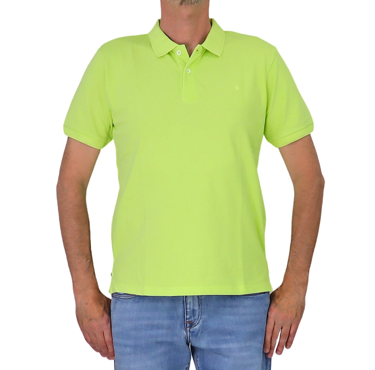SHOCKLY polo uomo manica corta cotone stretch POLO TALLIN 4X8021 VERDE LIME estate 2026