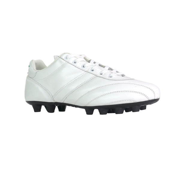 RYAL scarpe calcio artigianale pelle tacchetti fissi 75 ANNI FG TECH BIANCO