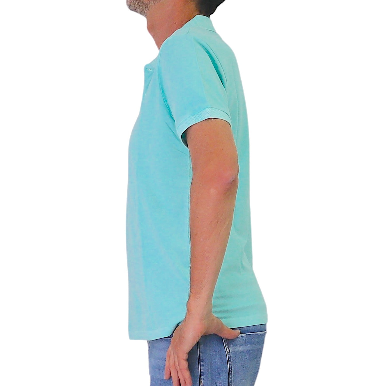 SHOCKLY polo uomo manica corta cotone stretch POLO TALLIN 4X8012 VERDE ACQUA estate 2026