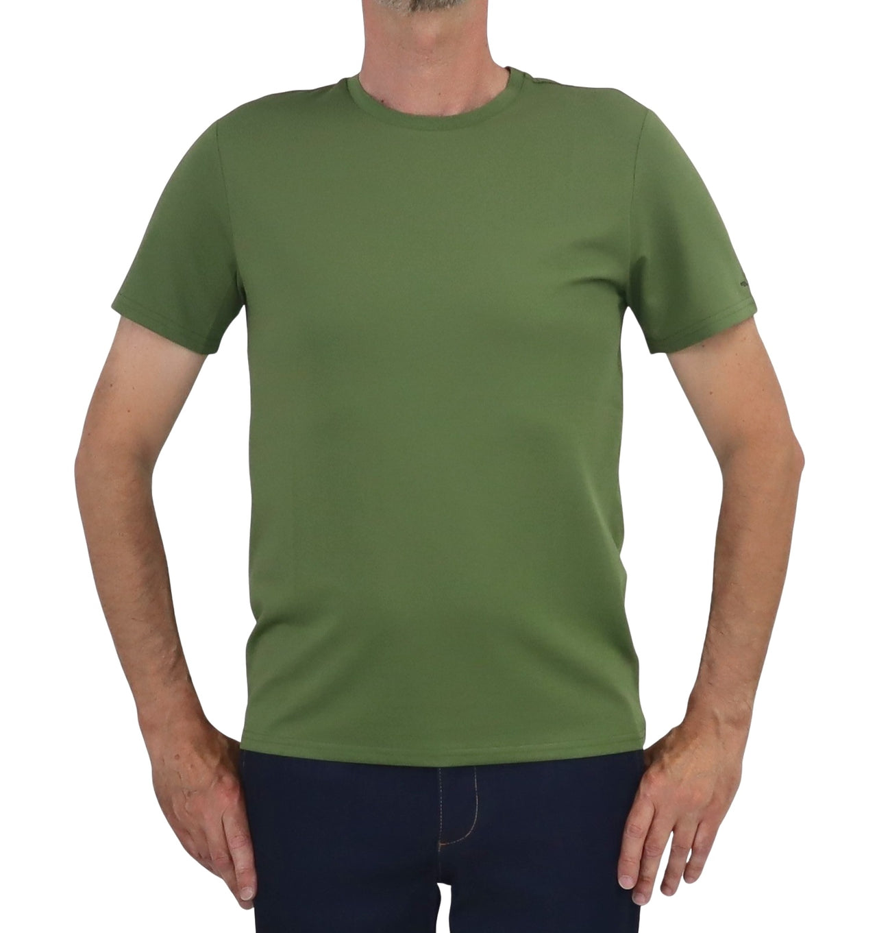 PEUTEREY  t-shirt uomo girocollo cotone seta ZOLE 02 PEU547099012182 471 VERDE estate 2026