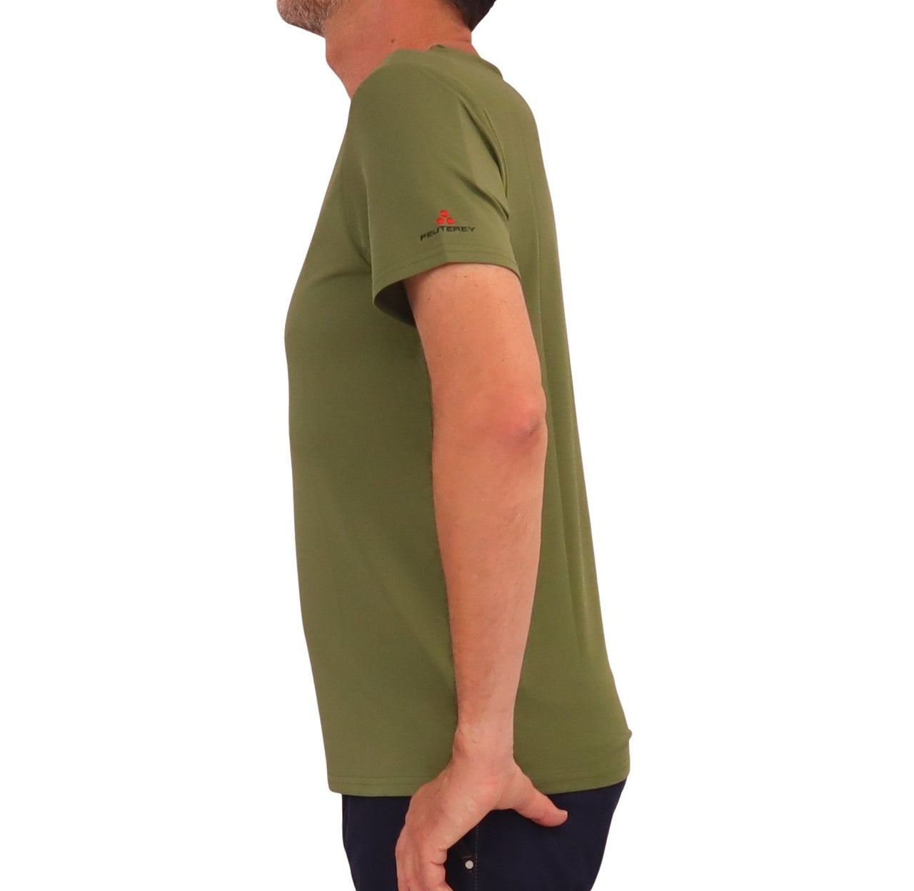 PEUTEREY  t-shirt uomo girocollo cotone seta ZOLE 02 PEU547099012182 471 VERDE estate 2026