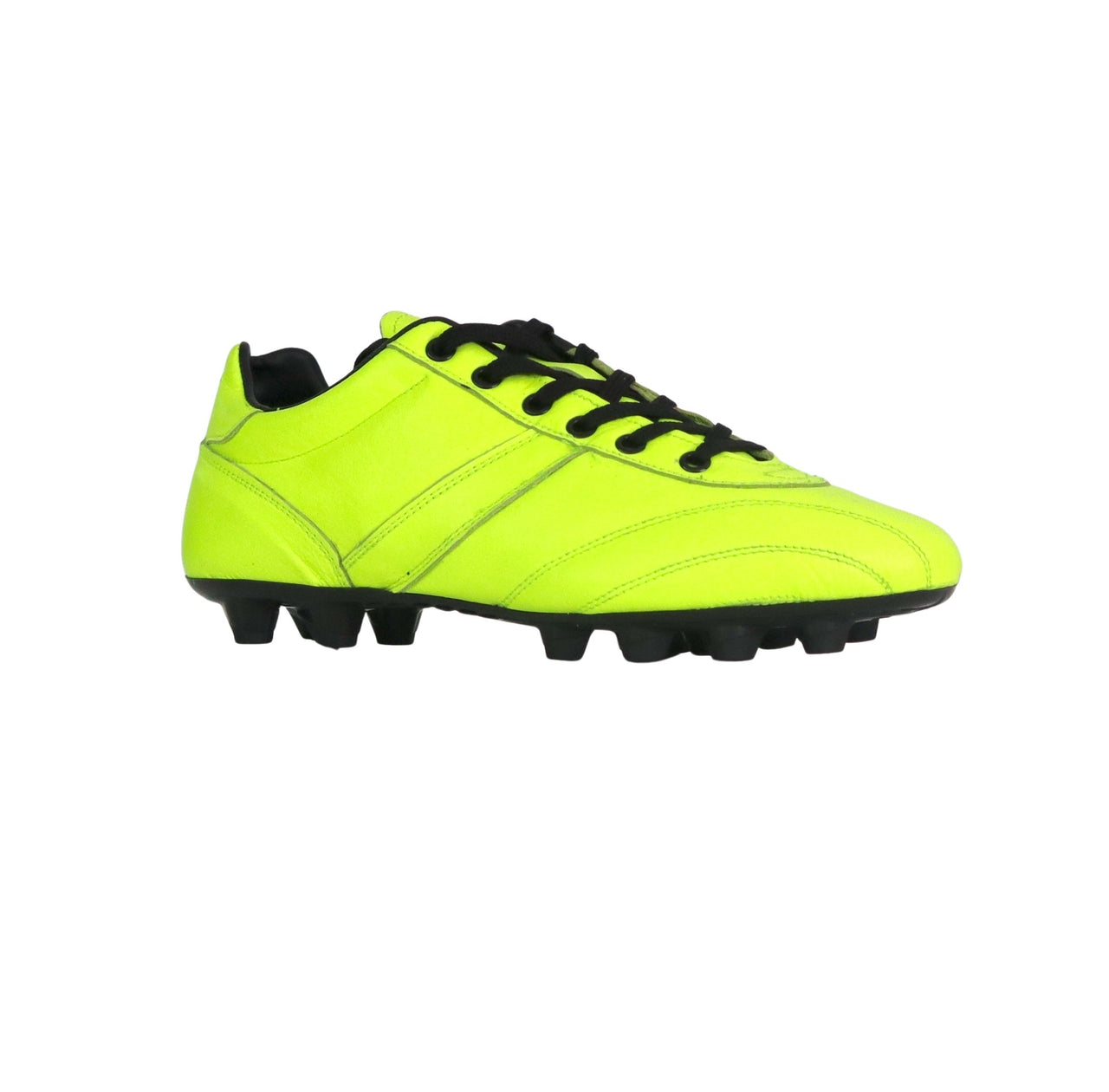 RYAL scarpe calcio artigianale tacchetti fissi 75 ANNI FG TECH GIALLO FLUO