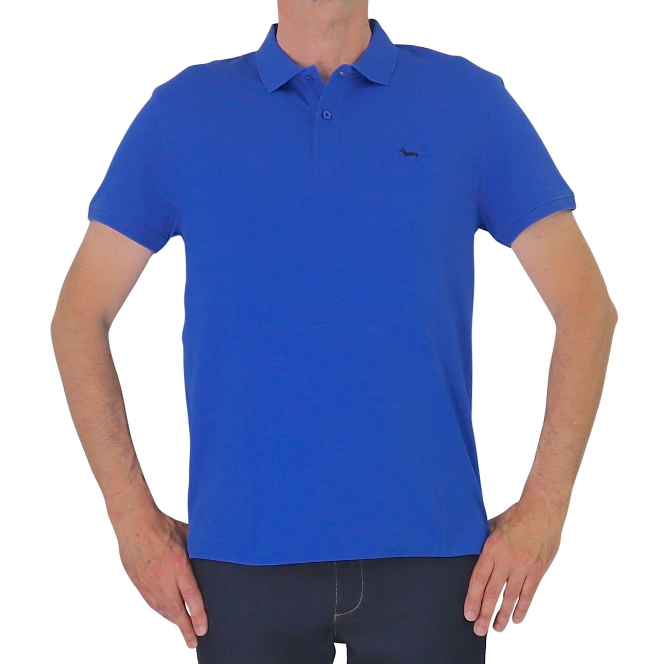 HARMONT&BLAINE polo uomo cotone stretch LRQ033 020862 844 AZZURRO estate 2026