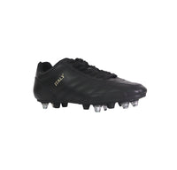 Thumbnail for RYAL scarpe calcio artigianali pelle vitello tacchetti misti ITALY MIX SG NERO