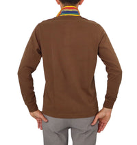 Thumbnail for HARMONT&BLAINE polo uomo manica lunga LRK358 021109 725 MARRONE inverno 2023