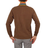 HARMONT&BLAINE polo uomo manica lunga LRK358 021109 725 MARRONE inverno 2023