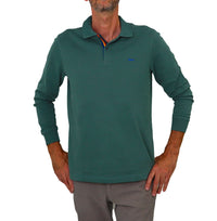 Thumbnail for HARMONT&BLAINE polo uomo manica lunga LRK358 021109 642 VERDE inverno 2023