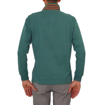 Thumbnail for HARMONT&BLAINE polo uomo manica lunga LRK358 021109 642 VERDE inverno 2023