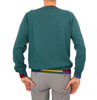 Thumbnail for HARMONT&BLAINE maglione uomo girocollo HRK599 030788 642 VERDE inverno 2023