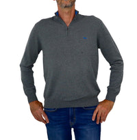 Thumbnail for HARMONT&BLAINE maglione uomo mezza zip HRK014 030788 905 GRIGIO inverno 2023