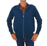 HARMONT&BLAINE felpa uomo full zip cotone FRK074 021262 801 BLU inverno 2023