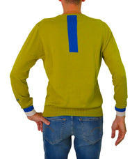 Thumbnail for SHOCKLY maglione uomo scollo giro cotone LIVIGNO ROUND 7M5320 VERDE inverno 2023