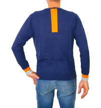 Thumbnail for SHOCKLY maglione uomo scollo giro cotone LIVIGNO ROUND 7M5317 BLU inverno 2023