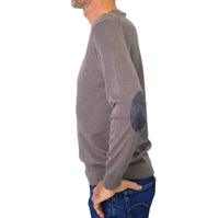 Thumbnail for SHOCKLY maglione uomo girocollo lana PATCH ROUND 7M7487 TORTORA inverno 2023