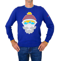 Thumbnail for SHOCKLY maglione uomo girocollo MOUSTAKE ROUND 7M4314 BLUETTE inverno 2023