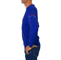 Thumbnail for SHOCKLY maglione uomo girocollo MOUSTAKE ROUND 7M4314 BLUETTE inverno 2023