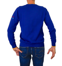 Thumbnail for SHOCKLY maglione uomo girocollo MOUSTAKE ROUND 7M4314 BLUETTE inverno 2023