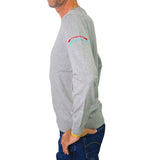 SHOCKLY maglione uomo girocollo cotone MOUSTAKE ROUND 7M4305 GRIGIO inverno 2023