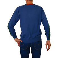 Thumbnail for SHOCKLY maglione uomo girocollo CERVINIA ROUND 7M5213 DENIM CELESTE inverno 2023
