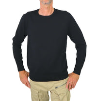 Thumbnail for SHOCKLY maglione uomo girocollo lana PATCH ROUND 7M7484 NERO inverno 2023