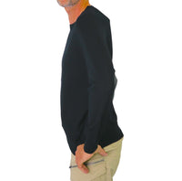 Thumbnail for SHOCKLY maglione uomo girocollo lana PATCH ROUND 7M7484 NERO inverno 2023