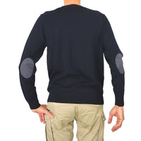 Thumbnail for SHOCKLY maglione uomo girocollo lana PATCH ROUND 7M7484 NERO inverno 2023