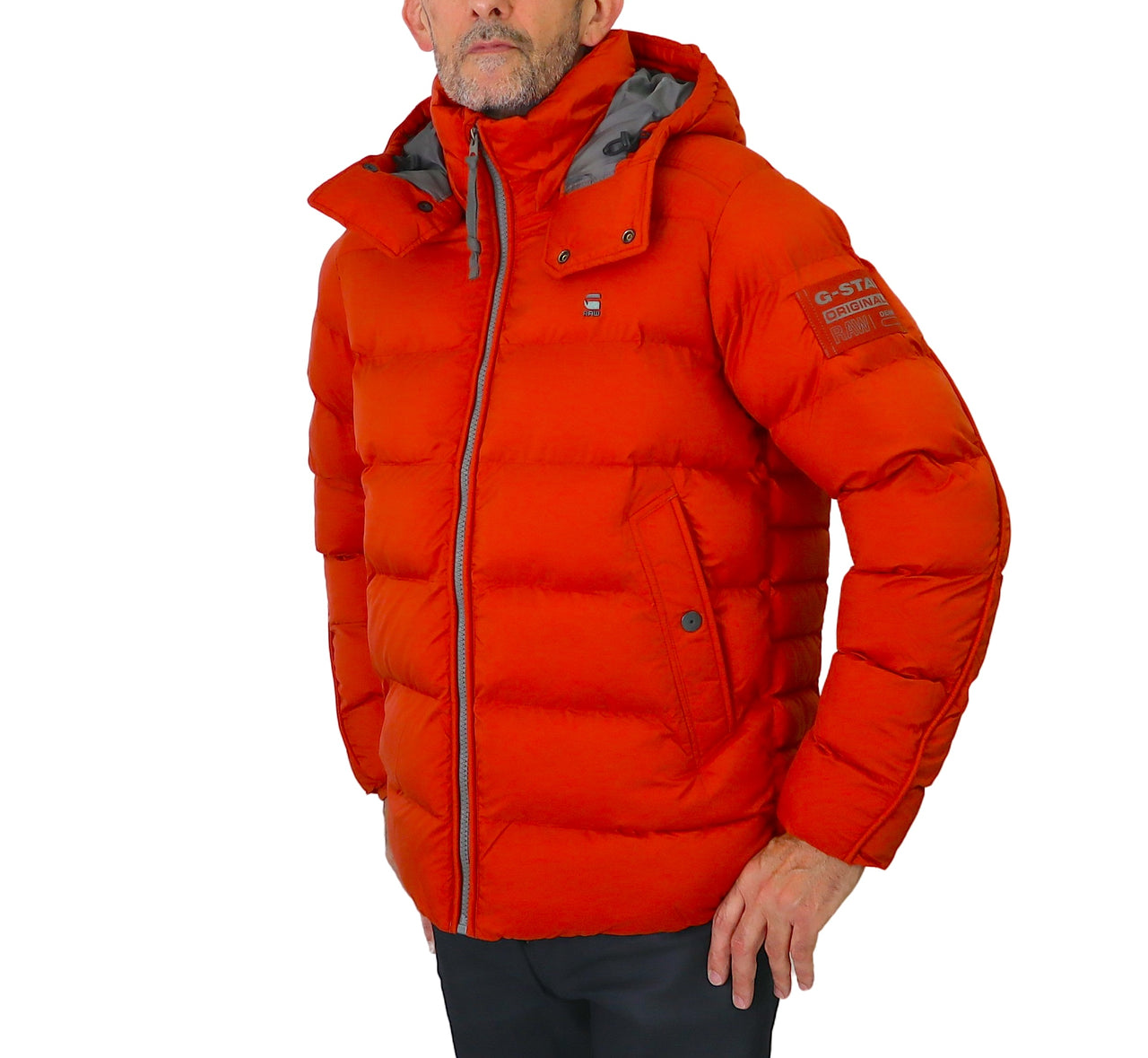 G-STAR RAW Felpa Grigia con Cappuccio Bambino G-STAR RAW Felpa Grigia con Cappuccio Bambino