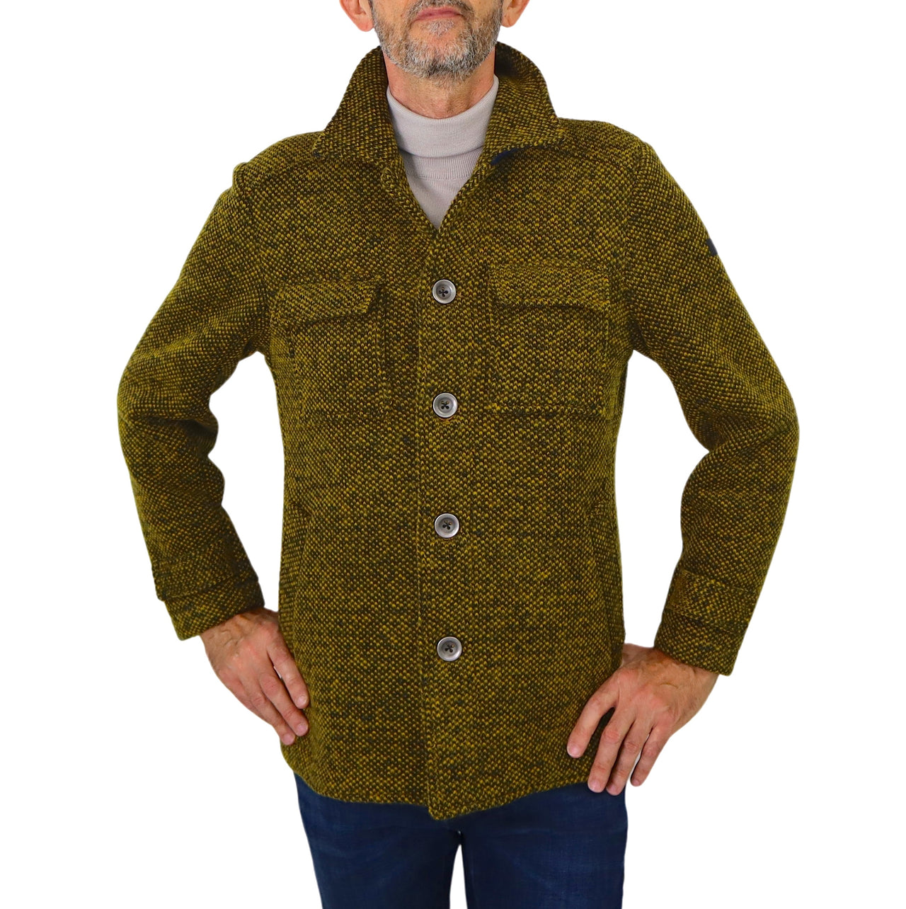 DISTRETTO 12 giubbotto uomo field jacket BLASIUS GB1202 0007 OCRA