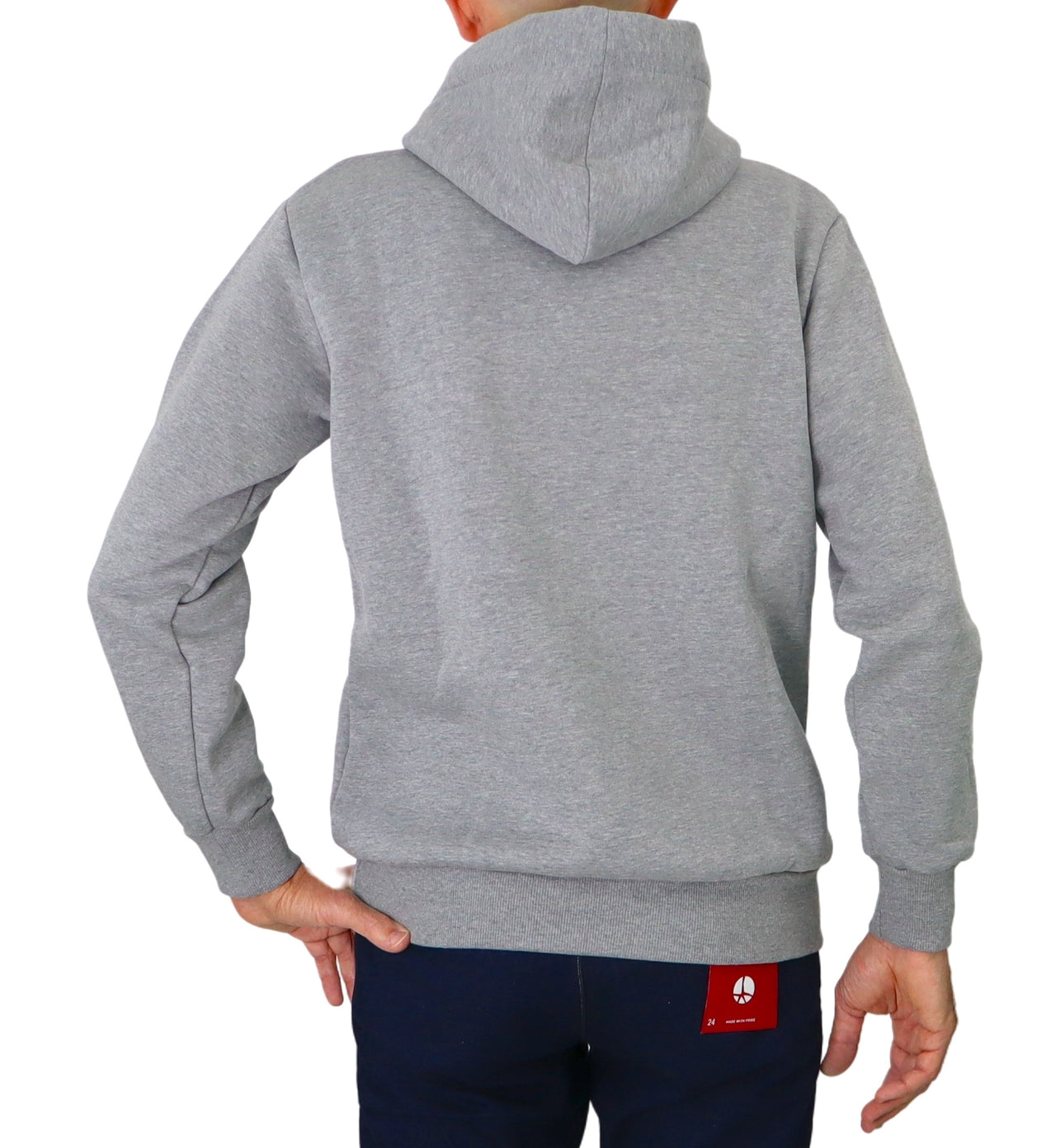 EQUIPE 55 felpa uomo cotone cappuccio HOE 114 OBELIX GRIGIO inverno 2023