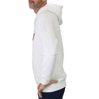 Thumbnail for EQUIPE 55 felpa uomo cotone cappuccio HOE 122 WANTED BIANCO inverno 2023