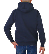 Thumbnail for EQUIPE 55 felpa uomo cotone cappuccio HOE 121 BRUTO BLU inverno 2023
