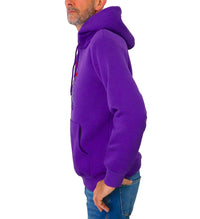 Thumbnail for EQUIPE 55 felpa uomo cotone cappuccio HOE 113 DASTARDLY VIOLA inverno 2023