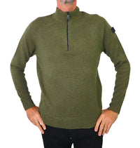 Thumbnail for PEUTEREY maglione uomo mezza zip BRAILLE 01 PEU492499012117 693M VERDE inverno 2023