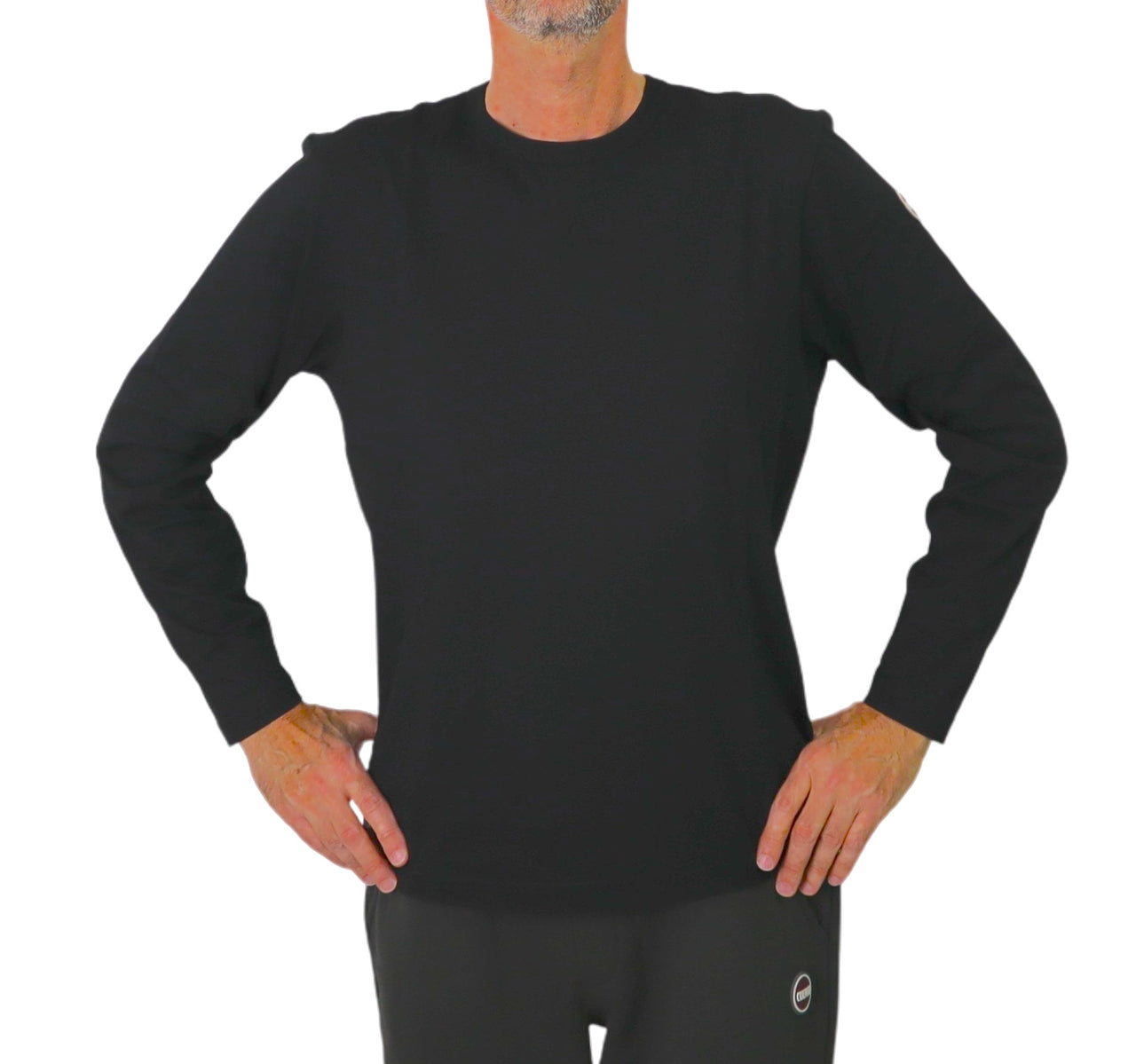 COLMAR t-shirt uomo manica lunga cotone 7541 6SH FRIDA 99 NERO inverno 2023